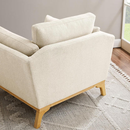 Large-Sized Accent Chair, Thick Cushion Bedroom Reading Chair, Comfortable Living Room Single Sofa，