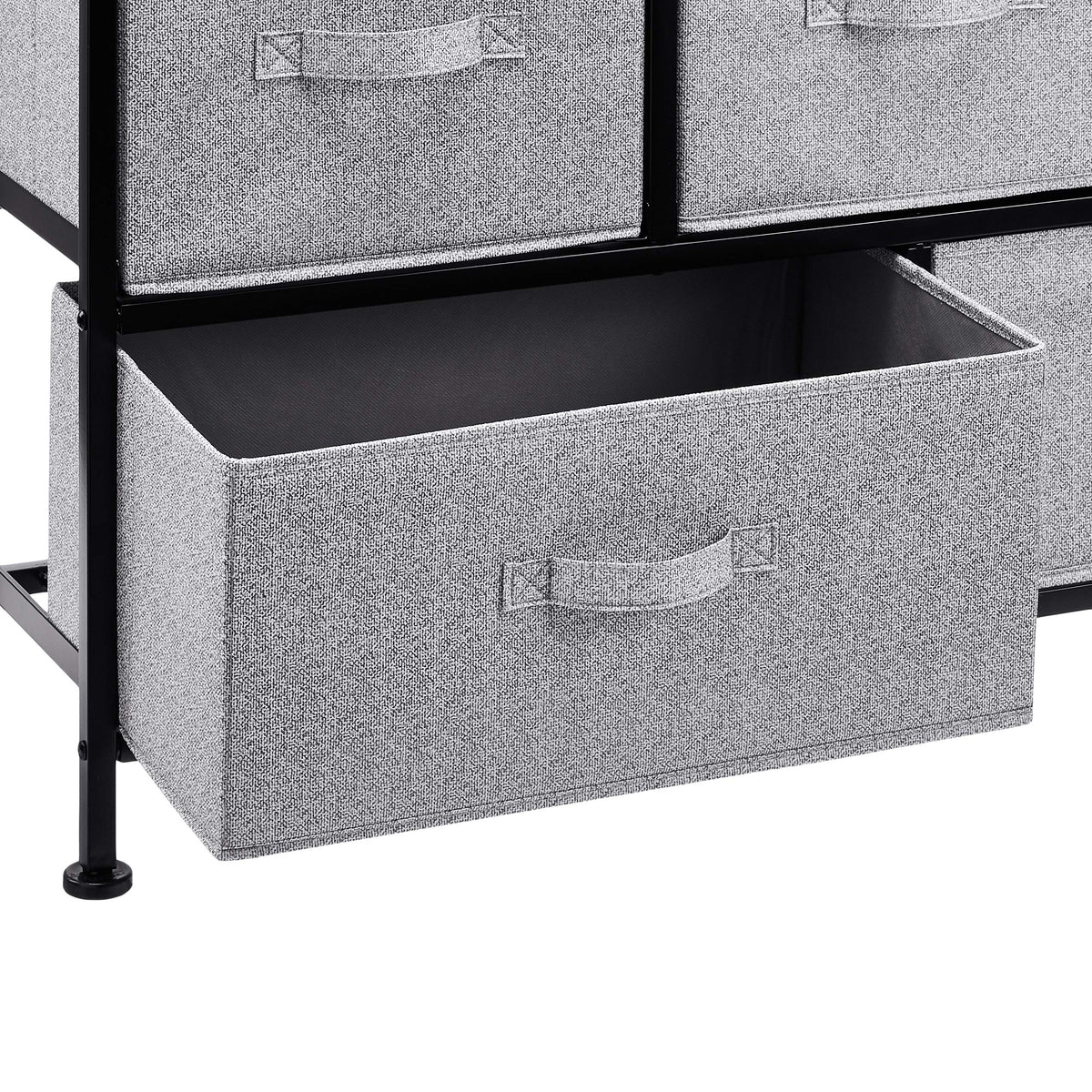 Amazon Basics Extra Wide Fabric 5-Drawer Storage Organizer Unit for Bedroom Closet, Black