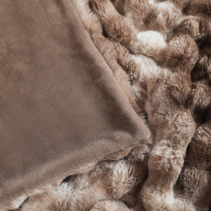 UKELER Plush Furry Throw Blanket Large Super Soft Fluffy Blankets Throws for Bed, Couch, Sofa