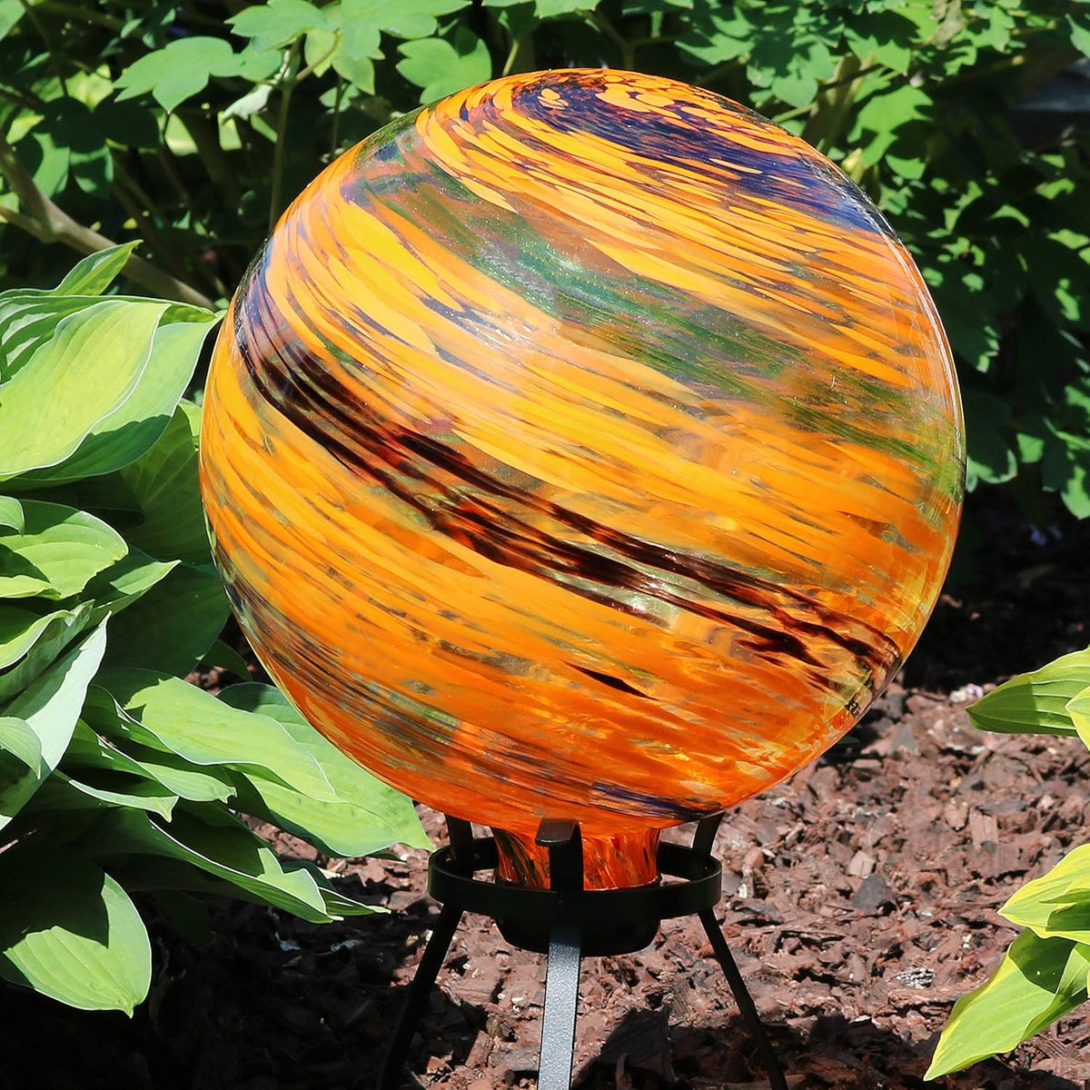 Sunnydaze 10-Inch Gazing Ball for Garden - Glass Gazing Globe for Outside - Garden Orb Yard Decor