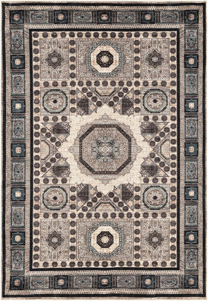 Keen Home Design 9x12 Rug - Machine Washable Area Rug with Non-Slip Backing, Ideal for Living Room