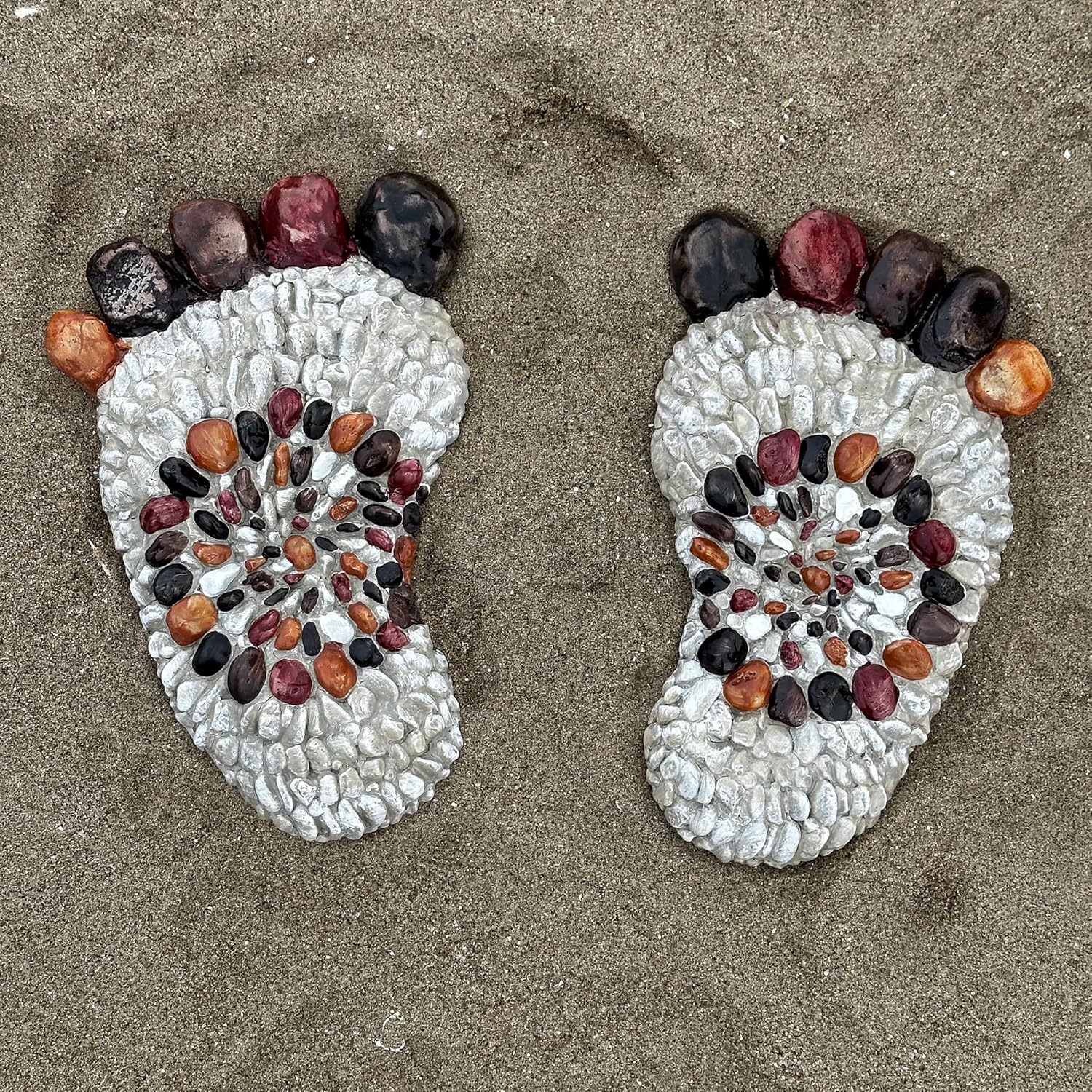 Outdooor Stepping Stones - Decorative Garden Stones for Patio, Deck, Garden or Sidewalk Faux