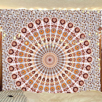 Bless International Handmade Indian hippie Bohemian Psychedelic Peacock Mandala Wall hanging