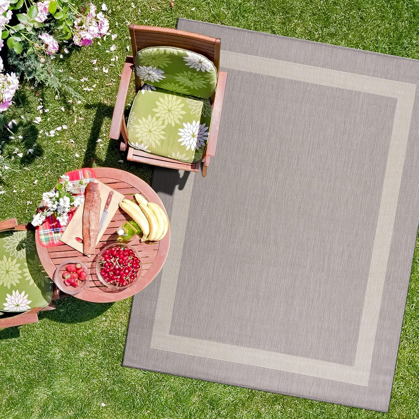 CAMILSON Outdoor Rug 9x12,Large Modern Outside Rugs for Patios Porches Waterproof Durable Washable