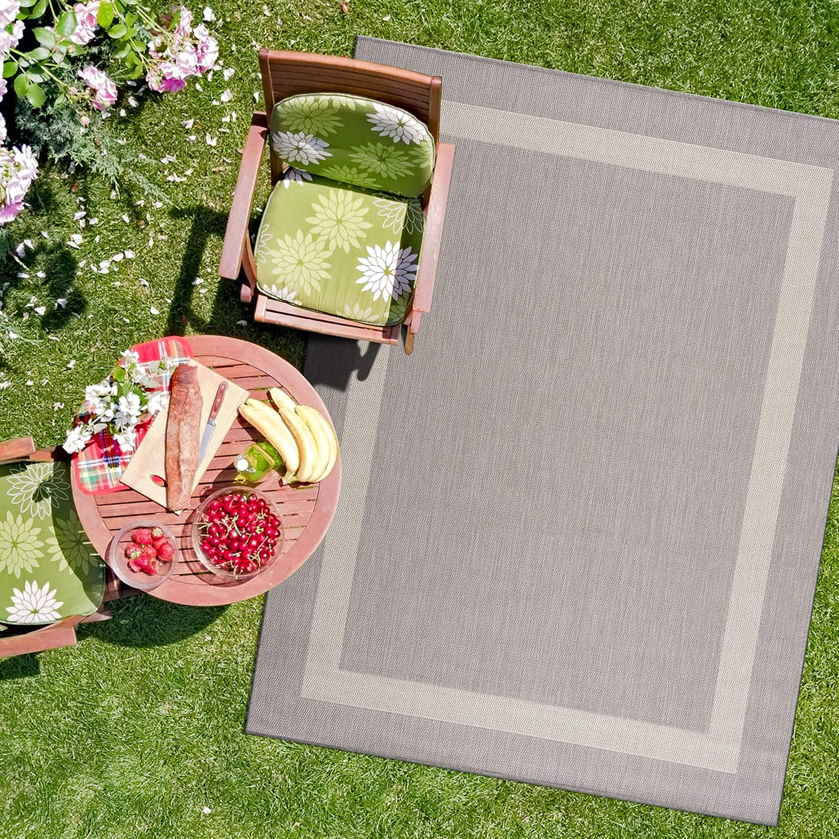 CAMILSON Outdoor Rug 9x12,Large Modern Outside Rugs for Patios Porches Waterproof Durable Washable