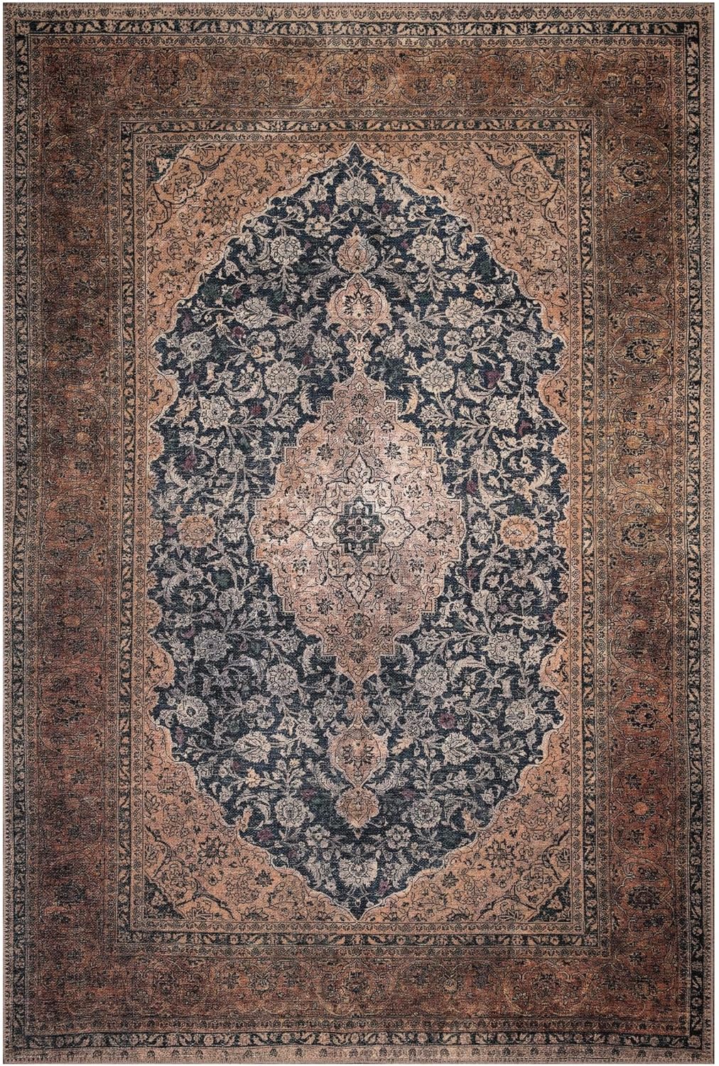 Keen Home Design 5x7 Rug - Machine Washable Area Rug with Non-Slip Backing, Ideal for Living Room