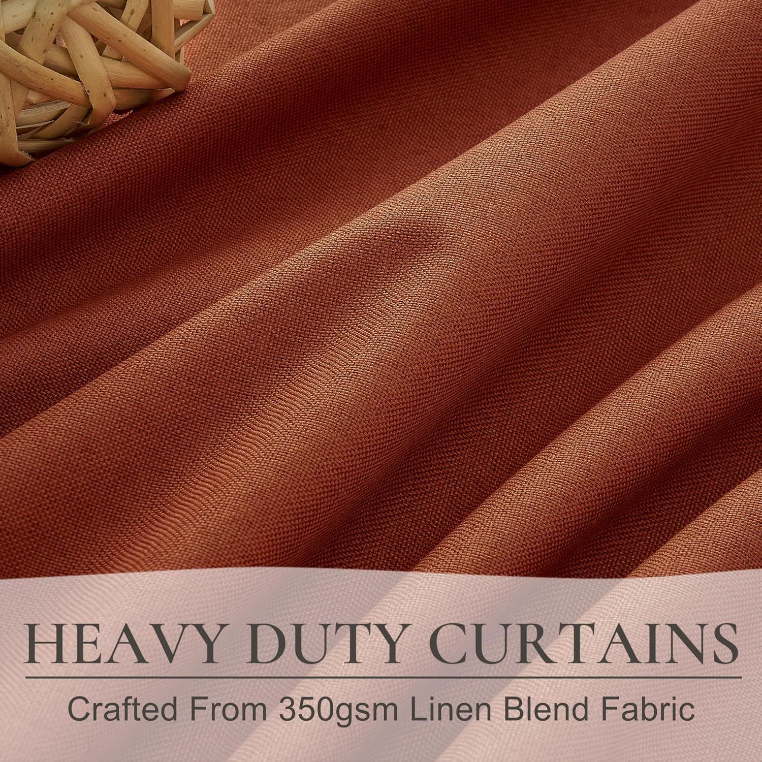Fall Burnt Orange Curtains Pinch Pleated Blackout 90 Inches Long 2 Panels Set,Terracotta Autumn