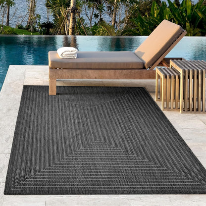 Adiva Rugs Outdoor Indoor Area Rug, Weather Resistant, Easy to Clean, Stain Resistant Floor Mat for