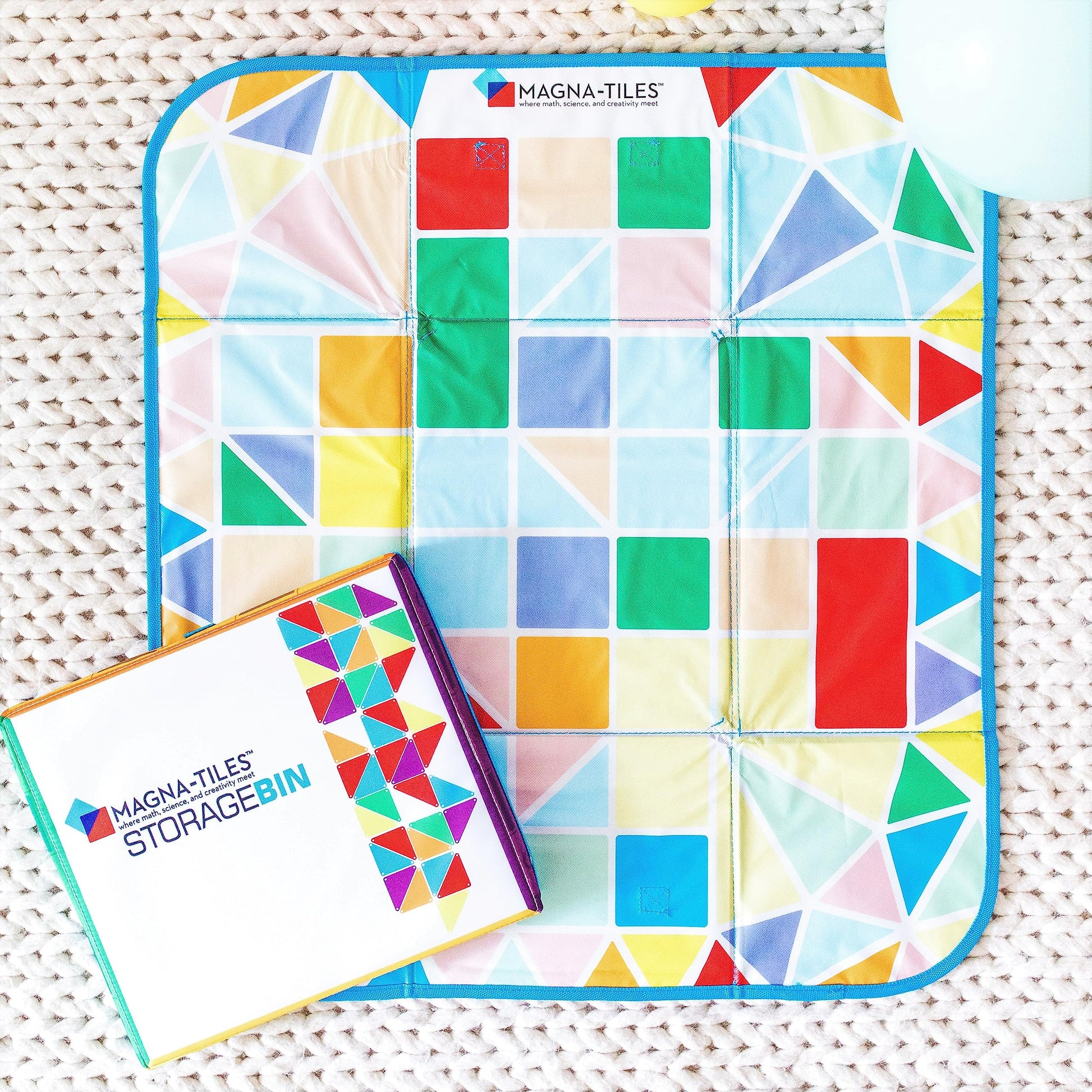 MAGNA-TILES Storage Bin & Interactive Play-Mat, The Original Magnetic Building Brand