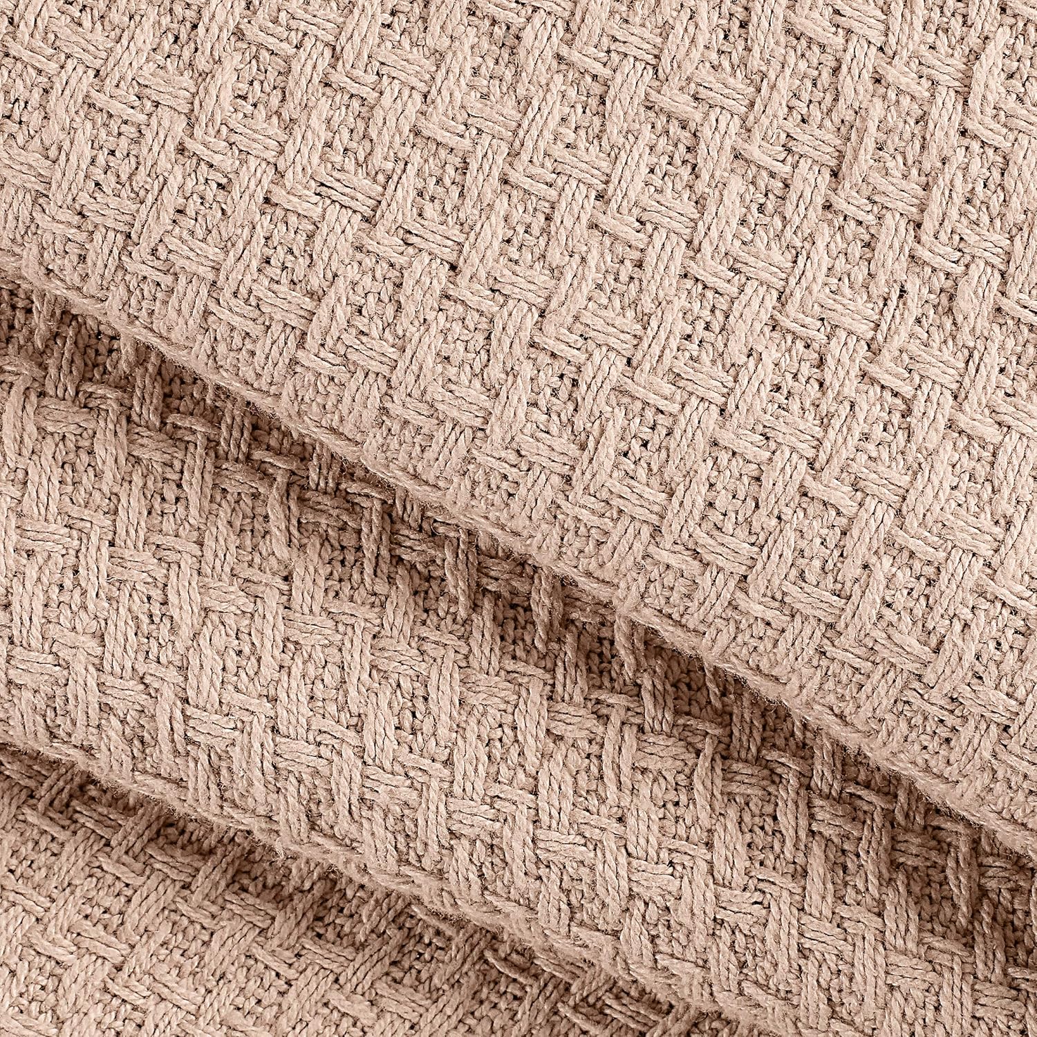 Elvana Home 100% Cotton Bed Blanket, Breathable Bed Blanket Twin Size, Cotton Thermal Blankets