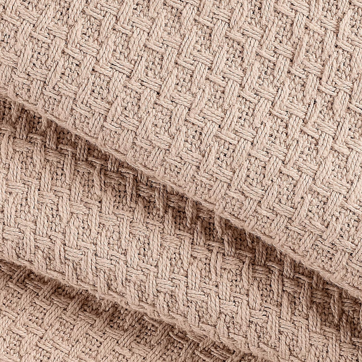 Elvana Home 100% Cotton Bed Blanket, Breathable Bed Blanket King Size, Cotton Thermal Blankets