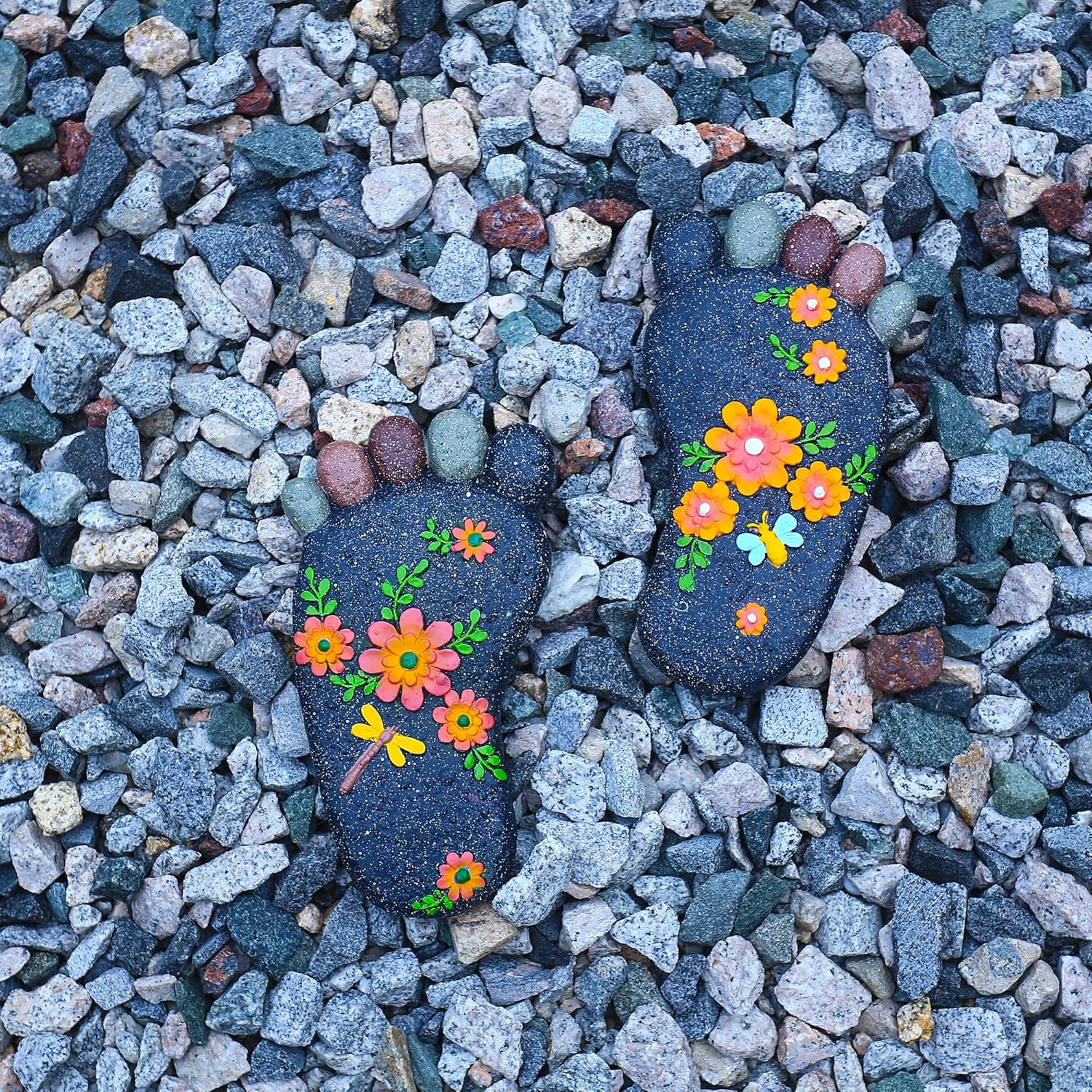 Stepping Stones Garden Decorative Stones for Patio, Deck, Garden or Sidewalk Home Decor Footprint