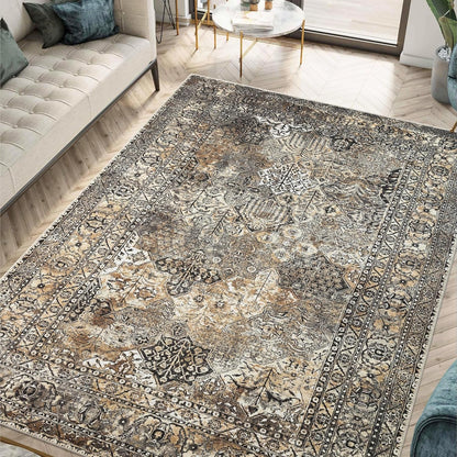 Keen Home Design 4x6 Rug - Machine Washable Area Rug with Non-Slip Backing, Ideal for Living Room
