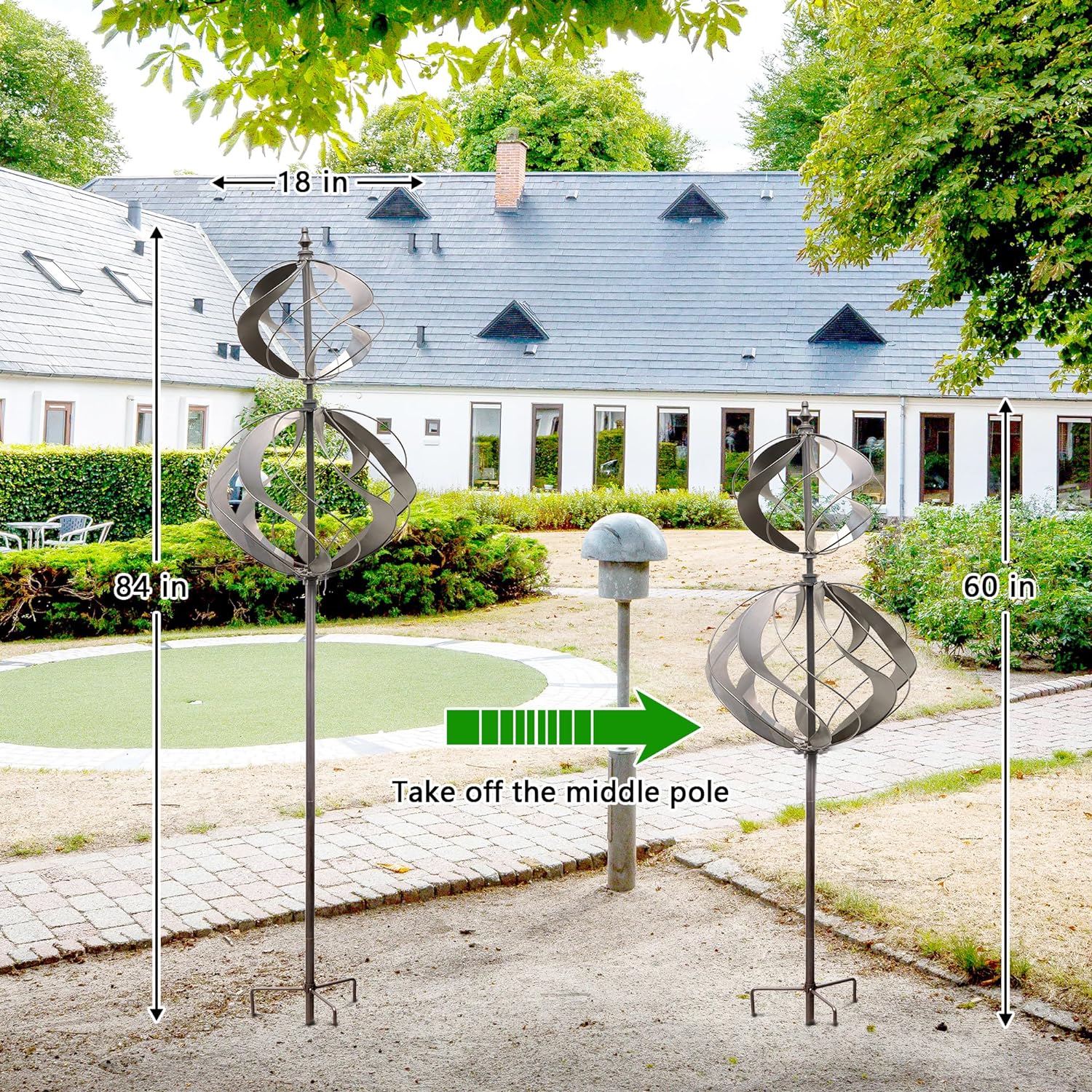 Wind Spinners Outdoor Metal - Large Kinetic Wind Spinner for Yard Garden, Windmills Lawn Ornament