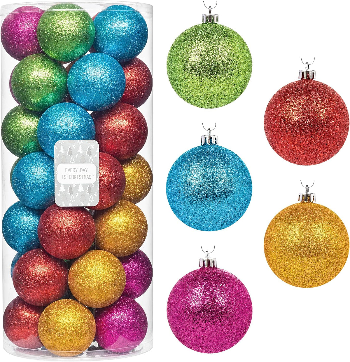 Every Day is Christmas Ornaments, Shatterproof Christmas Tree Ornament Set, Christmas Balls