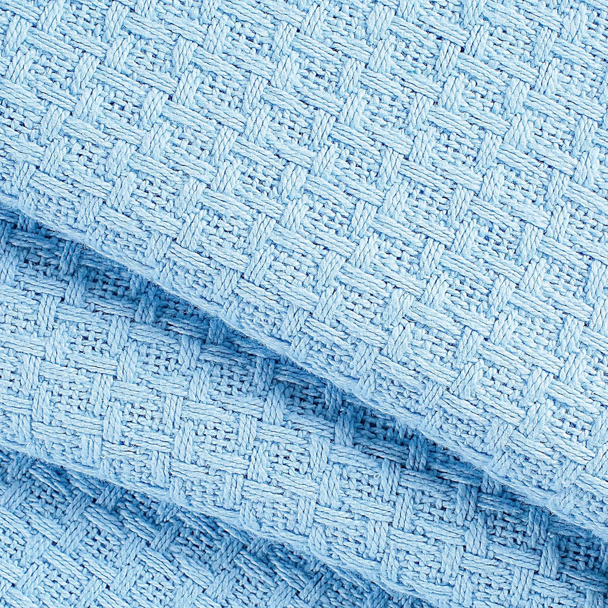 Elvana Home 100% Cotton Bed Blanket, Breathable Bed Blanket King Size, Cotton Thermal Blankets