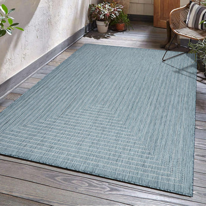 Adiva Rugs Outdoor Indoor Area Rug, Weather Resistant, Easy to Clean, Stain Resistant Floor Mat for