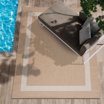 CAMILSON Outdoor Rug 9x12, Large Modern Outside Rugs for Patios Porches Waterproof Durable Washable