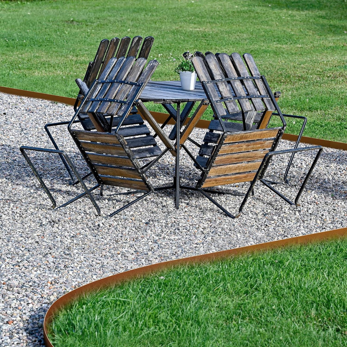 Worth Garden 6-Pack Pre-Rusted Cor-Ten Steel Landscape Edging - 40" L x 6" H Each (20ft Total)
