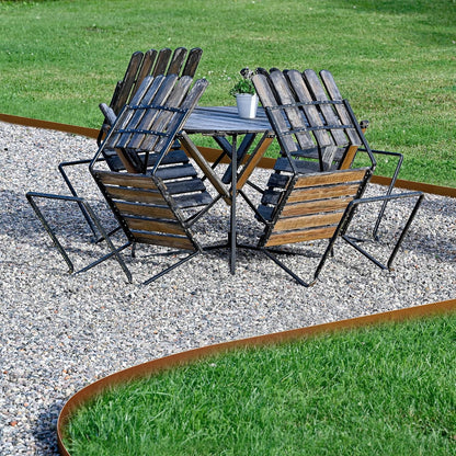 Worth Garden 6-Pack Pre-Rusted Cor-Ten Steel Landscape Edging - 40" L x 6" H Each (20ft Total)