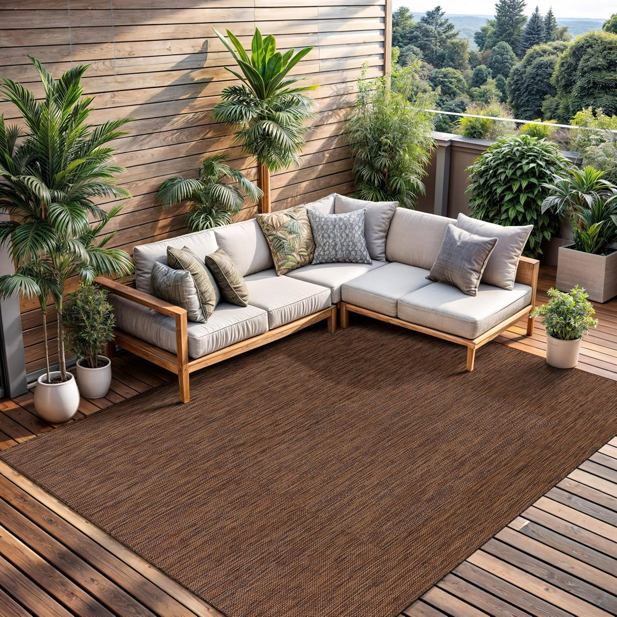CAMILSON Outdoor Rug 6x9 Modern Area Rugs for Indoor and Outdoor Patios and Porches - Waterproof