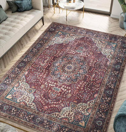 Keen Home Design 5x7 Rug - Machine Washable Area Rug with Non-Slip Backing, Ideal for Living Room