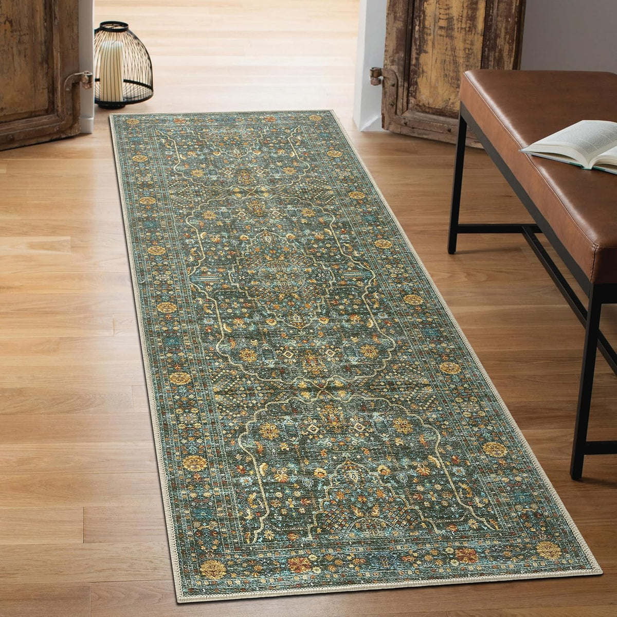 Keen Home Design 2x7 Rug - Machine Washable Runner Rug with Non-Slip Backing, Ideal for Hallway