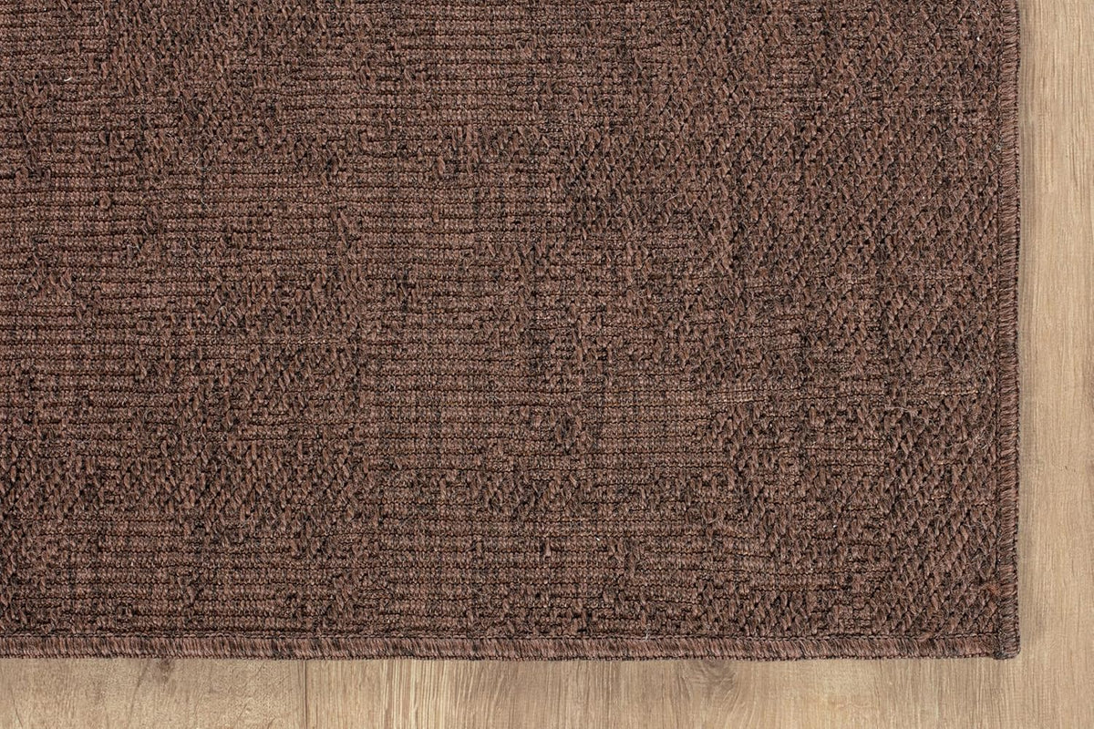 CAMILSON Easy Jute Rug 6x9, Indoor Outdoor Brown Color Fiber Area Rugs for Living Room Patio and
