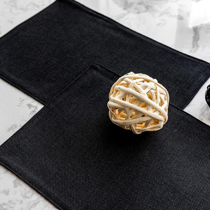 Home Brilliant Black Placemats Set of 8 Heat Resistant Halloween Table Mats Cloth Dining Spring