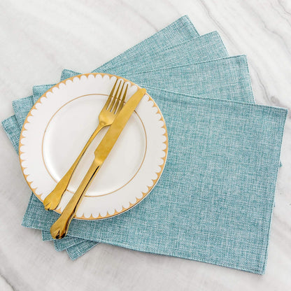 Home Brilliant Placemats Set of 6 Heat Resistant Dining Table Place Mats for Kitchen Table Party