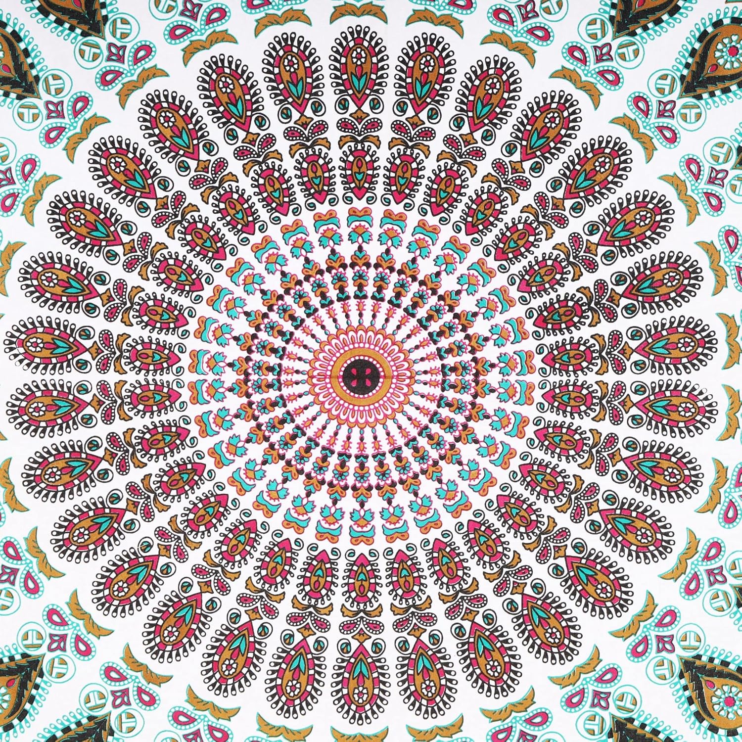 Bless International Handmade Indian hippie Bohemian Psychedelic Peacock Mandala Wall hanging