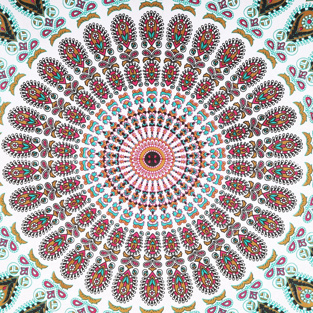 Bless International Handmade Indian hippie Bohemian Psychedelic Peacock Mandala Wall hanging