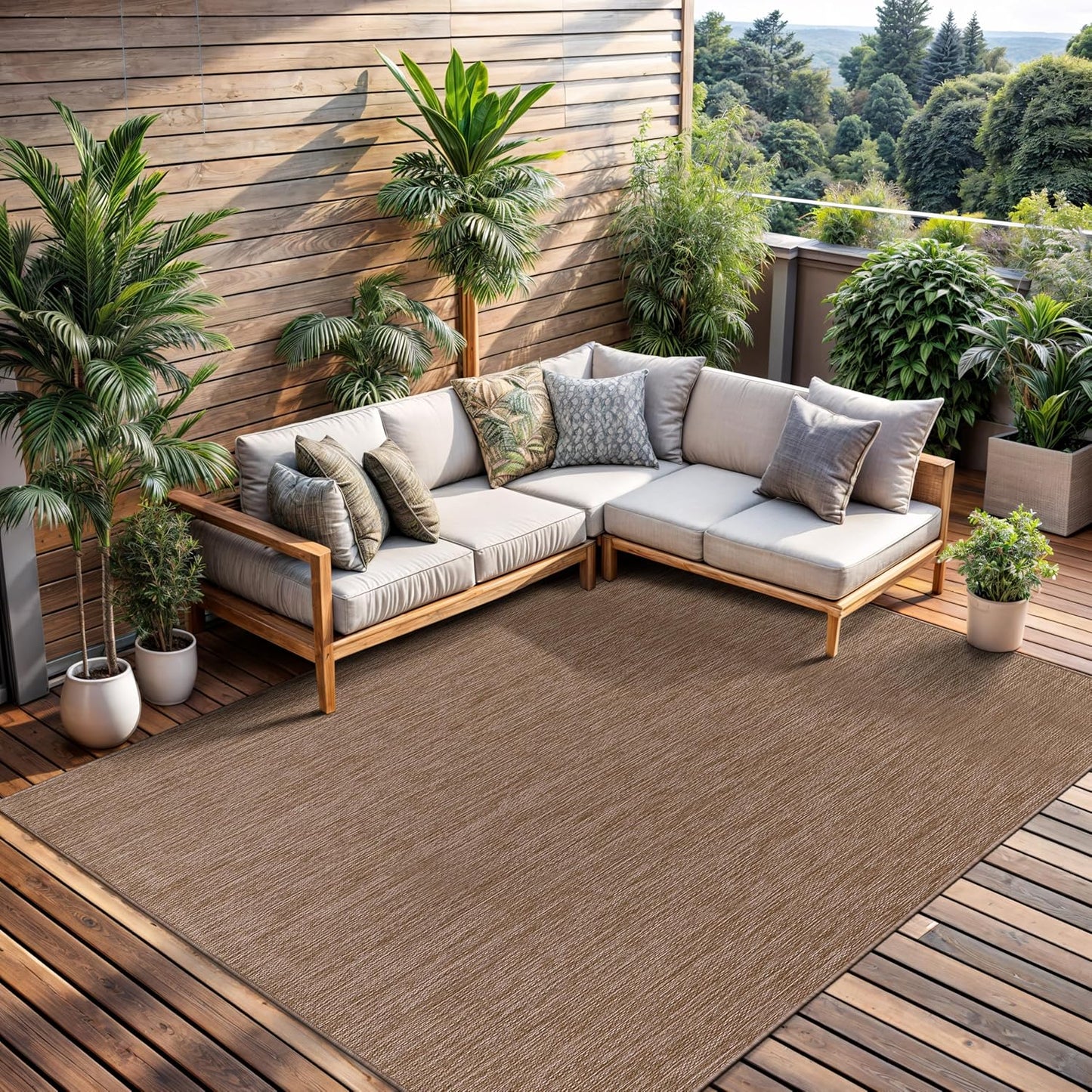 CAMILSON Outdoor Rug 6x9 Modern Area Rugs for Indoor and Outdoor Patios and Porches - Waterproof