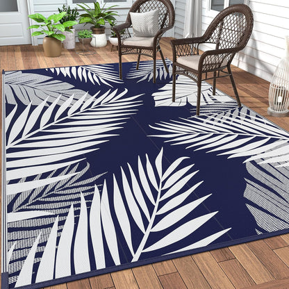 GENIMO Outdoor Rug 5' x 8' Waterproof for Patios Clearance, Reversible Outdoor Plastic Straw