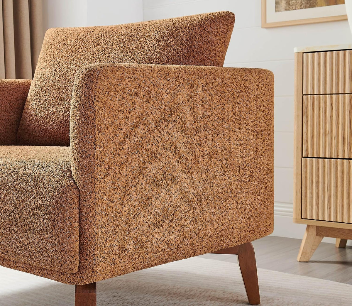 Oversized Accent Chair Modern Boucle Armchair for Living Room Sets of 2 - 37" Wide & Cozy Reading