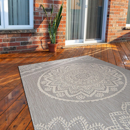 CAMILSON Outdoor Rug 6x9 Modern Area Rugs for Indoor and Outdoor Patios and Porches - Waterproof