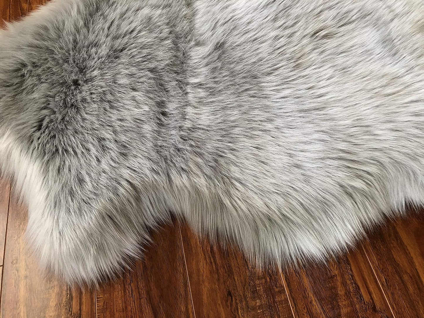 LAMBZY Faux Sheepskin Hypoallergenic Free Shape Silky Shag Rug, Luxury Shaggy Silky Plush Carpet
