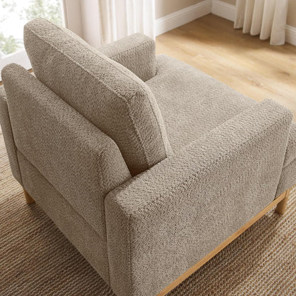Oversized Accent Chair, Mid Century Modern Upholstered Armchair for Living Room, Comfy Chair for