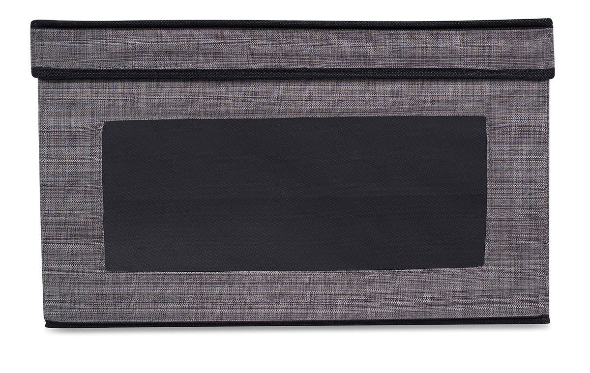 Internet's Best Storage Box with Window - Durable Storage Bin Basket Containers with Lids and
