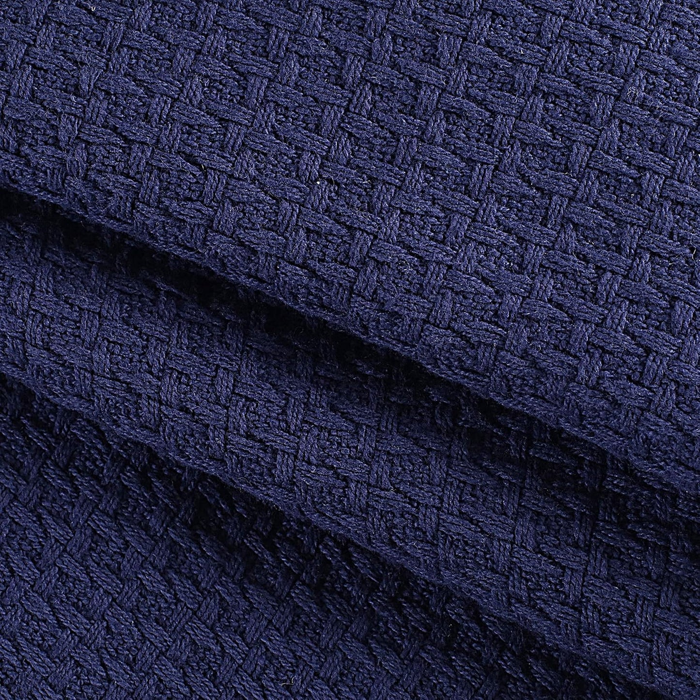 Elvana Home 100% Cotton Bed Blanket, Breathable Bed Blanket King Size, Cotton Thermal Blankets