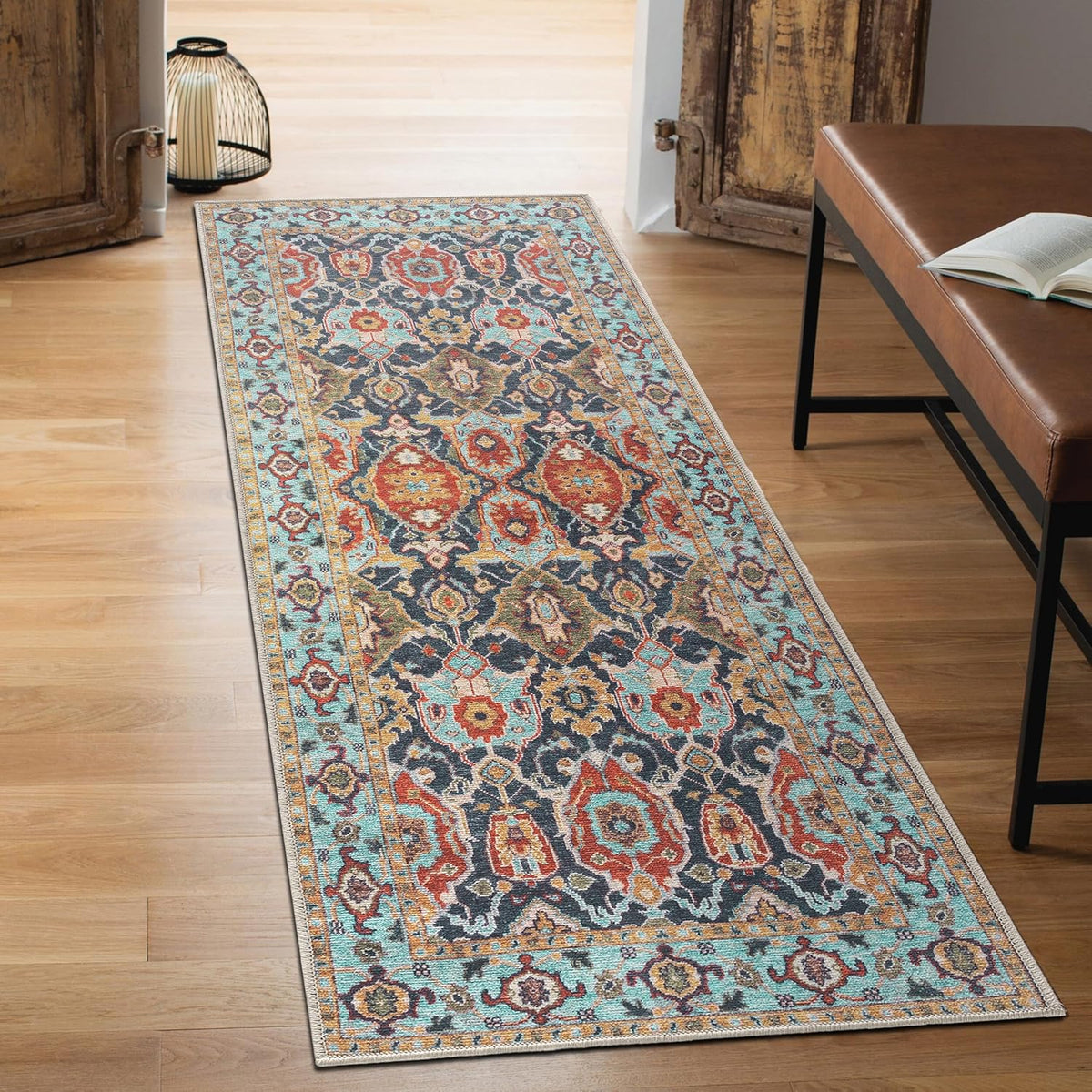 Keen Home Design 2x12 Rug - Machine Washable Runner Rug with Non-Slip Backing, Ideal for Hallway