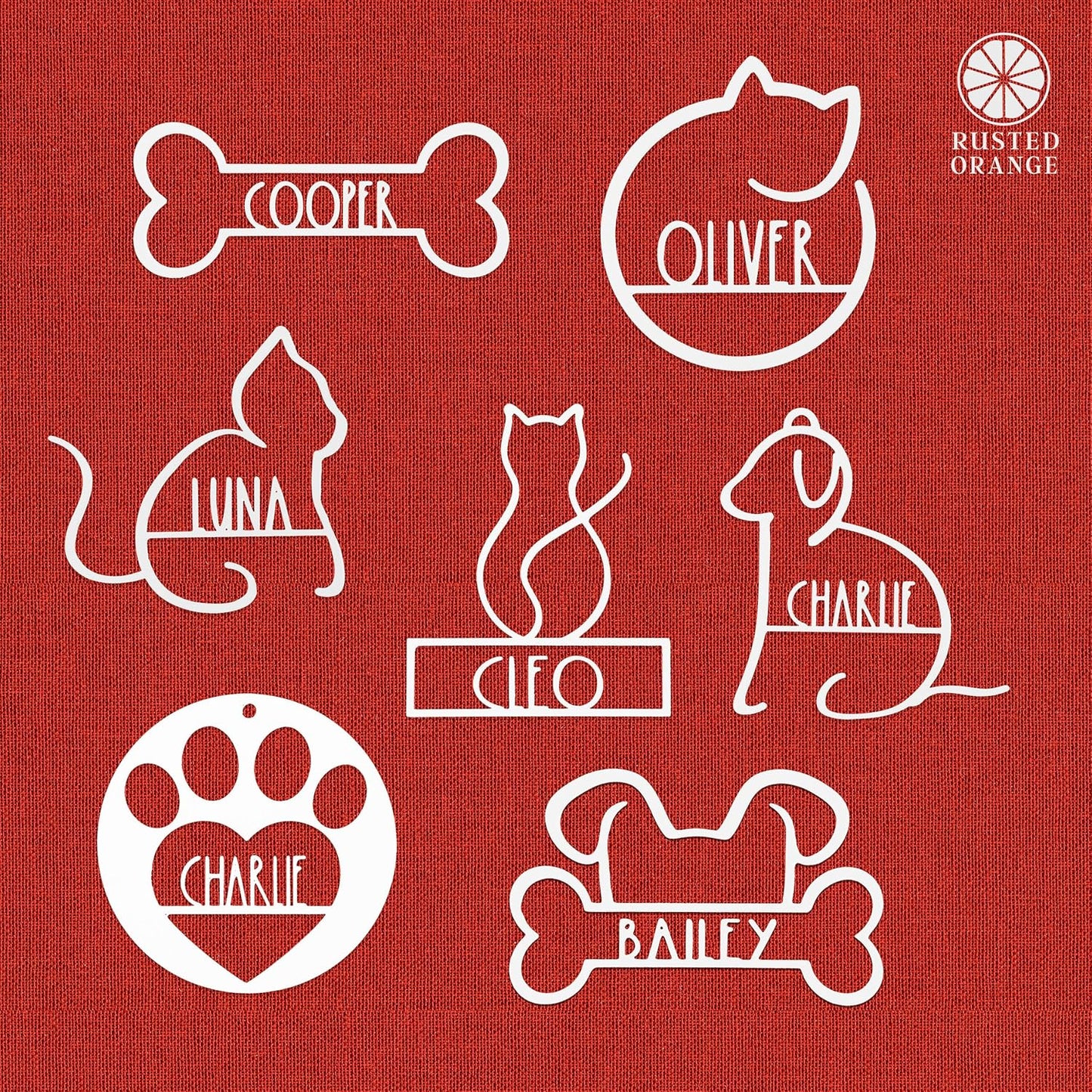 Man's Best Friend Personalized Pet Ornaments (2 Pack; 6 Inch) - Custom Name and Personalized Dog
