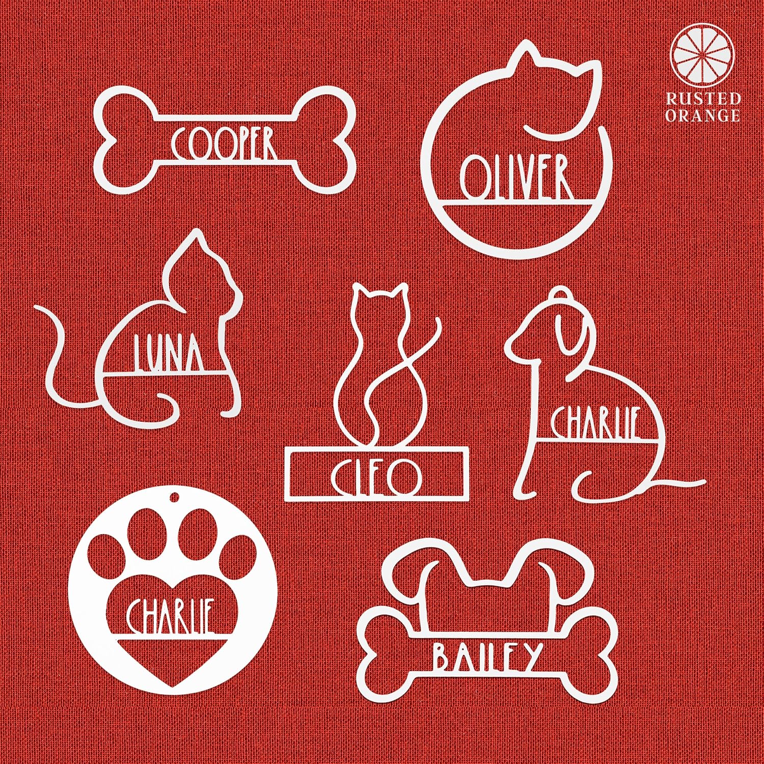 Man's Best Friend Personalized Pet Ornaments (2 Pack; 6 Inch) - Custom Name and Personalized Dog