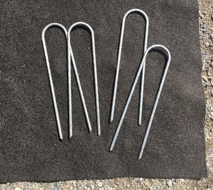 Sandbaggy Galvanized 6-Inch Landscape Staples | Industrial Grade 9 Gauge Steel | Also Called Fabric